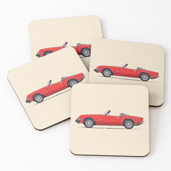 Signal Red Mk4 Spitfire – by Triumph fitted with optional wire wheels Coasters (Set of 4)