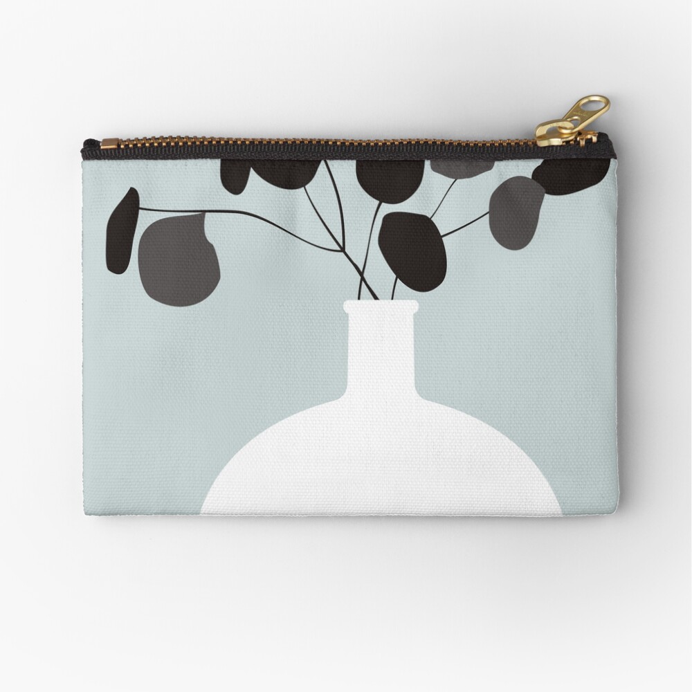 White Vase Zipper Pouch