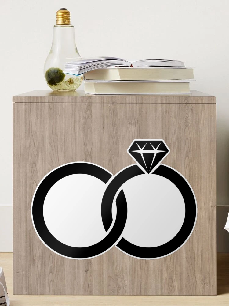 Wedding Rings Sticker for Sale by borderland