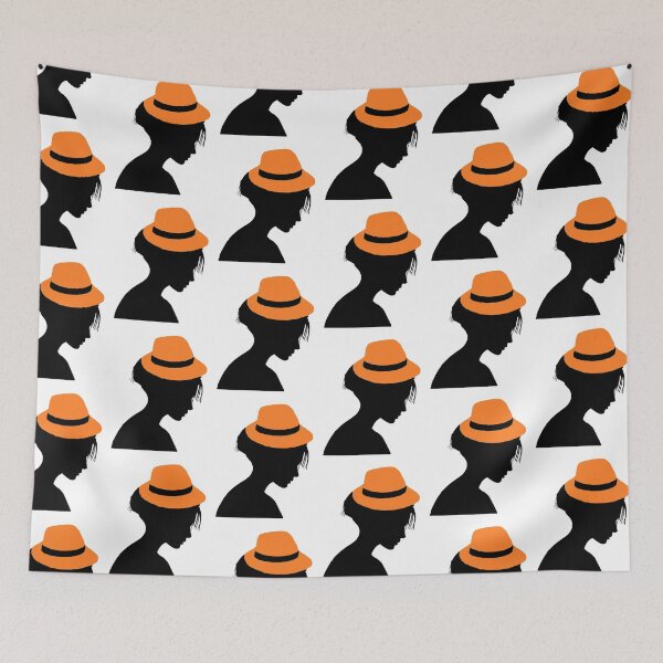 Item preview, LADY WITH ORANGE HAT designed and sold by Adri Barnard.