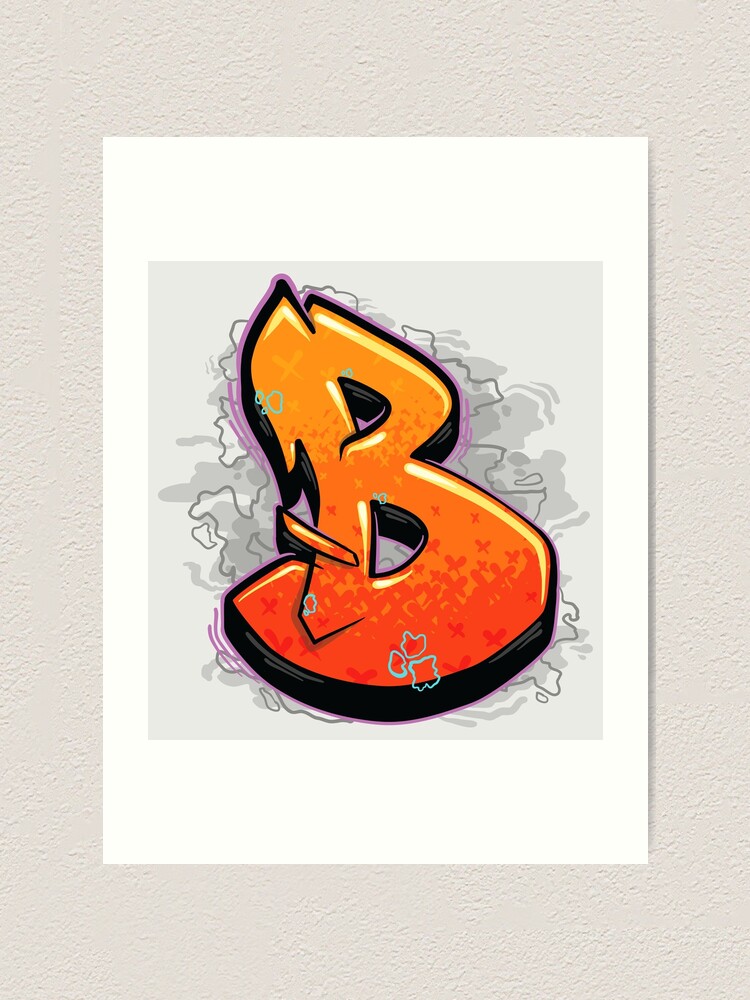 "Graffiti Letter B" Art Print For Sale By NameGraffiti | Redbubble