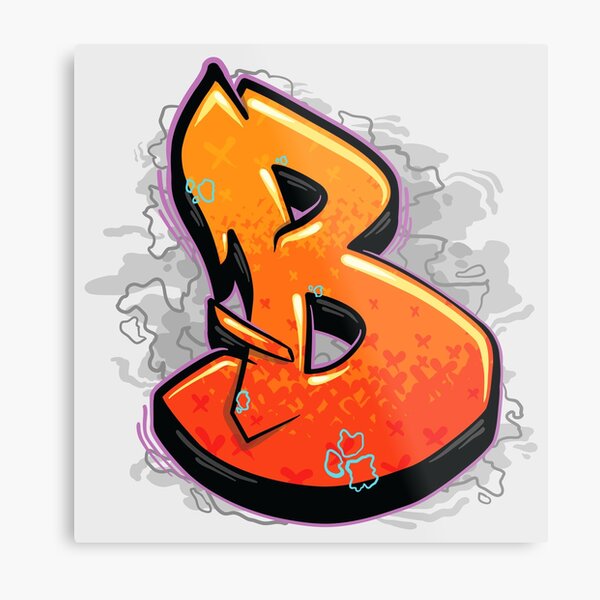 "Graffiti Letter B" Metal Print For Sale By NameGraffiti | Redbubble