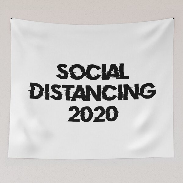 Item preview, Social Diastancing 2020 (Black) designed and sold by DafyddEm.
