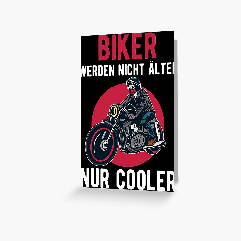 "Biker Bike Motorrad Motorradfahrer Nur Cooler Spruch" Grußkarte von