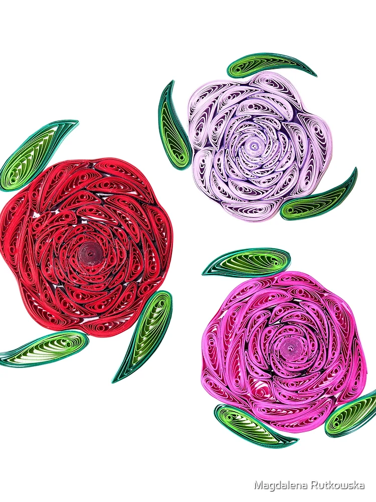 Thumbnail 3 of 3, Scarf, Three Roses designed and sold by Magdalena Rutkowska.