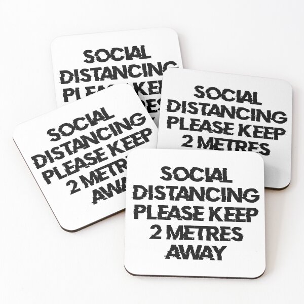 Item preview, Social Diastancing. Please keep 2 metres away(Black) designed and sold by DafyddEm.