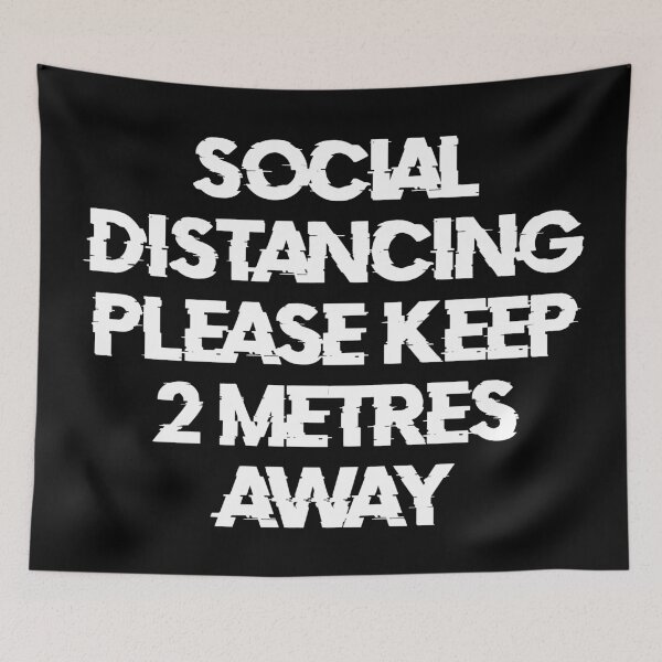 Item preview, Social Diastancing. Please keep 2 metres away (White) designed and sold by DafyddEm.