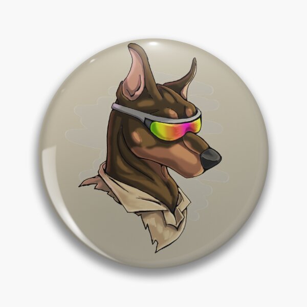 Item preview, Cool Brown Doberman with Shades designed and sold by Bamsdrawz.