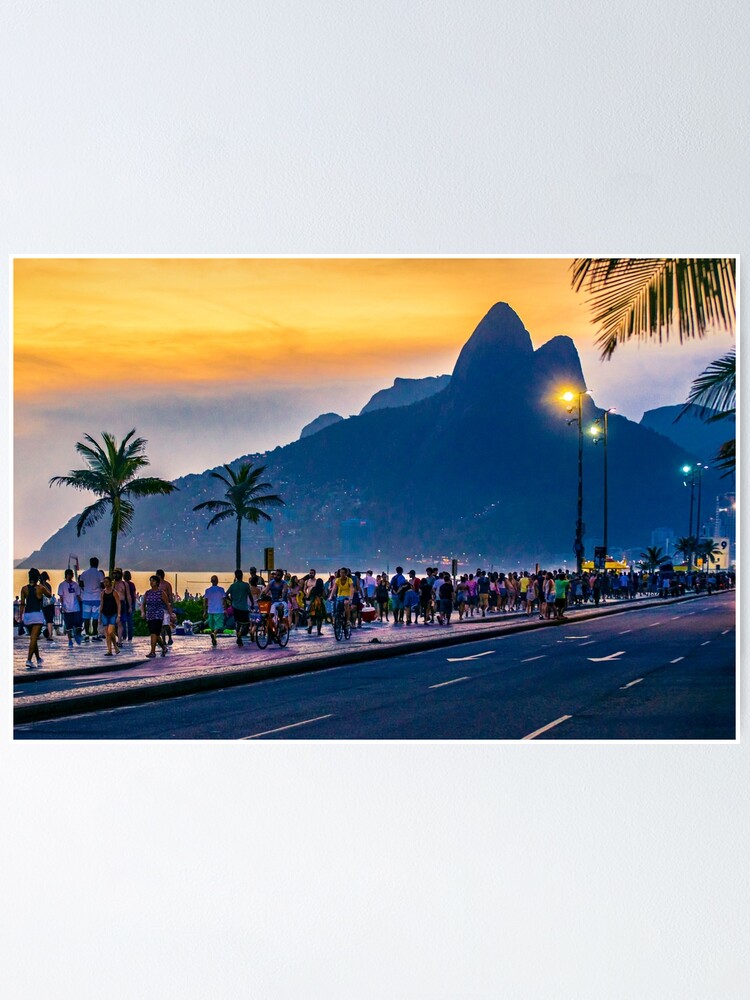 Ipanema Beach Rio De Janeiro Brazil Poster By Dflcreative Redbubble