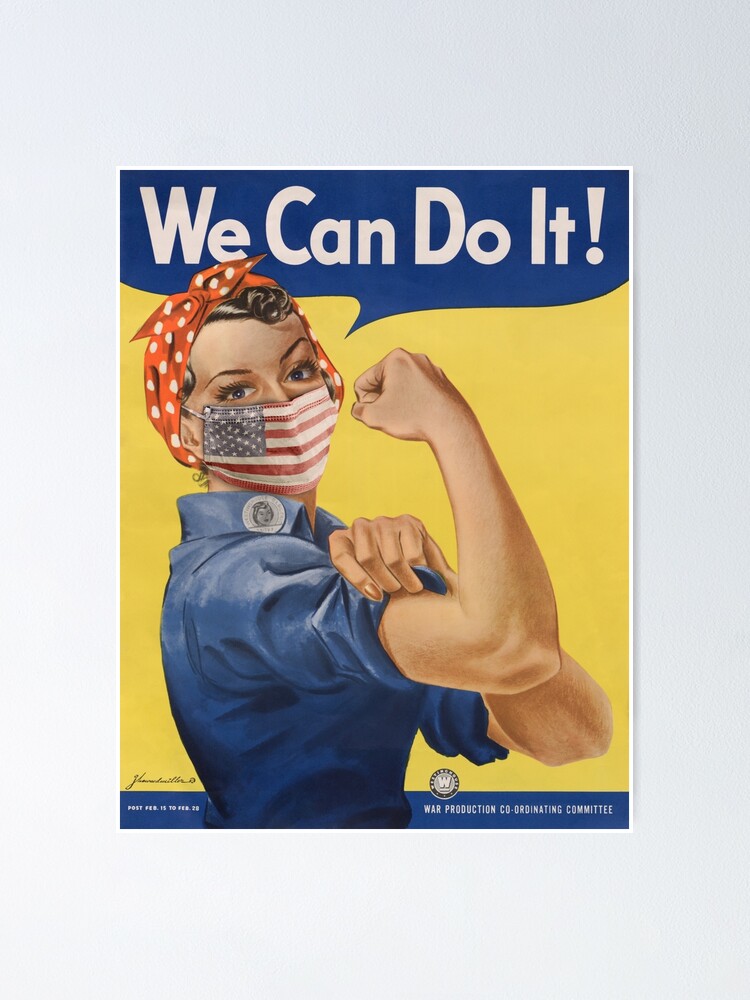 Alternate view of We Can Do It! Rosie the Riveter Coronavirus 2020 Poster Poster
