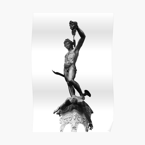 Perseus amd Medusa ( Black and White) Poster
