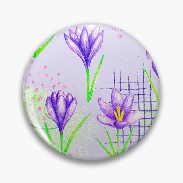 Item preview, Hand drawn crocus pattern designed and sold by Jelena Slijepcevic.