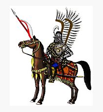 Polish Winged Hussar cartoon art drawing Photographic Print