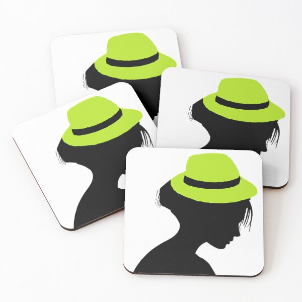 Item preview, LADY WITH NEON GREEN HAT designed and sold by Adri Barnard.