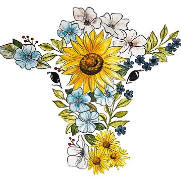 Artwork thumbnail, Sunflower Cow by Red Barn Co-Op
