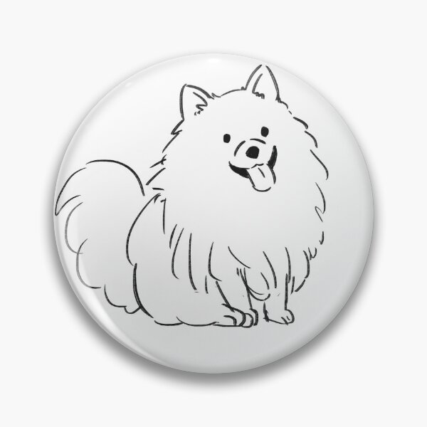 Item preview, Pomeranian (b/w version) designed and sold by ellielouised.