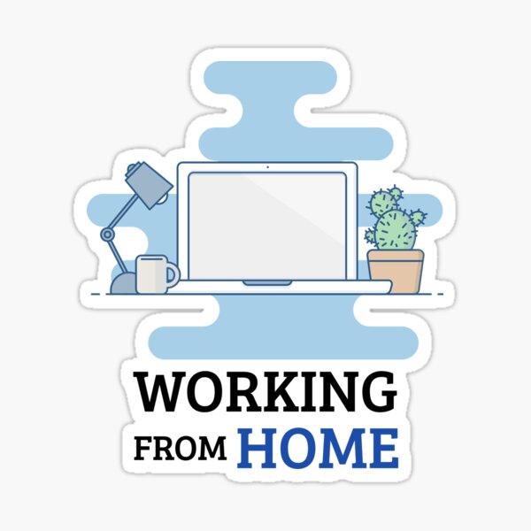 Working From Home Sticker
