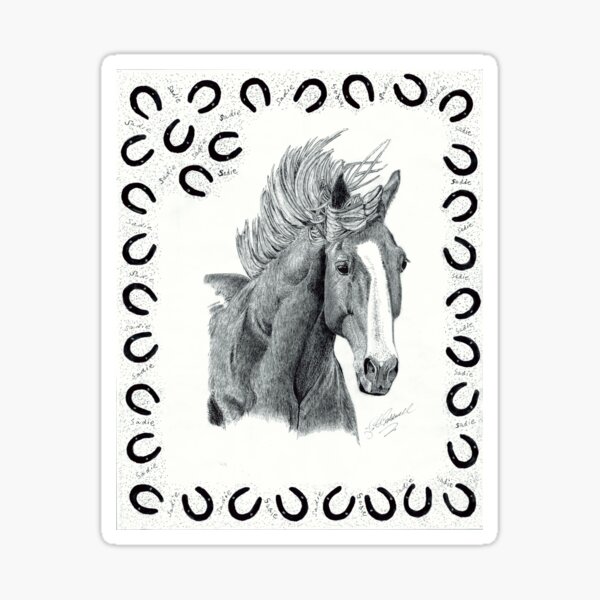 Sadie B&W Sticker