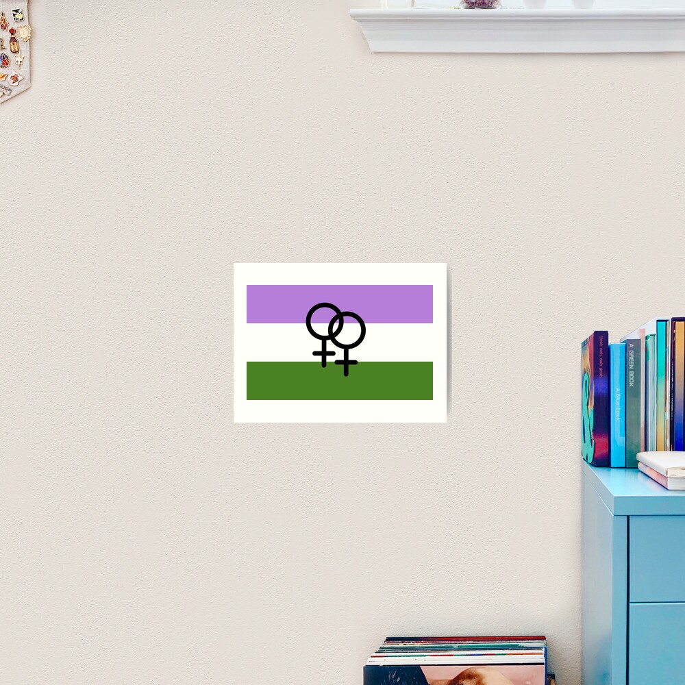 Nonbinary Lesbiansapphic Pride Flag Art Print By Butchgems Redbubble