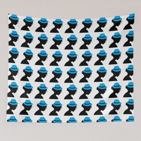 Item preview, LADY WITH BRIGHT BLUE HAT designed and sold by Adri Barnard.