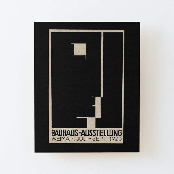 Bauhaus Logo on 1923 Weimar Advertisement Wood Mounted Print