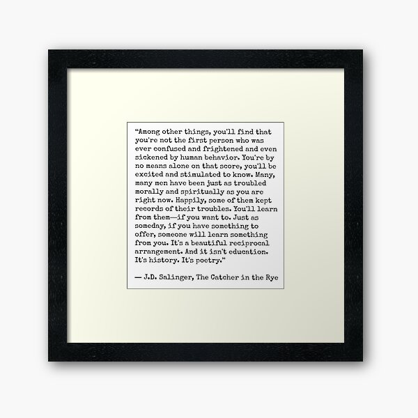 Item preview, Catcher in the Rye Quote designed and sold by Lolabella.