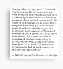 Catcher in the Rye Quote Metal Print