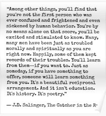 Catcher in the Rye Quote Poster