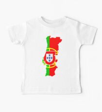 Portugal Flag and Map Baby Tee