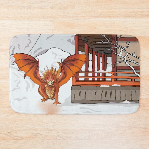 Item preview, Dragon at the Japanese shrine designed and sold by CuisineCat.