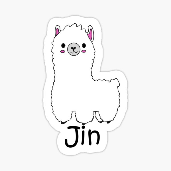 "BTS "Jin" Animal" Sticker for Sale by KInspirations | Redbubble