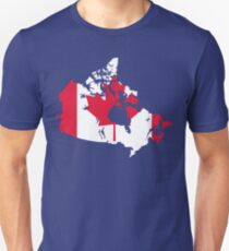 Canada Flag and Map Unisex T-Shirt