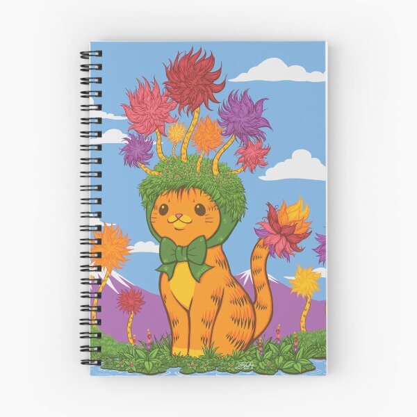 Item preview, Orange Cat Wears Fluffy Tree Hat designed and sold by biimyselfandi.