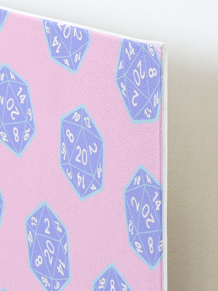 Alternate view of Twenty Sided Dice Pattern in Pastels Mounted Print