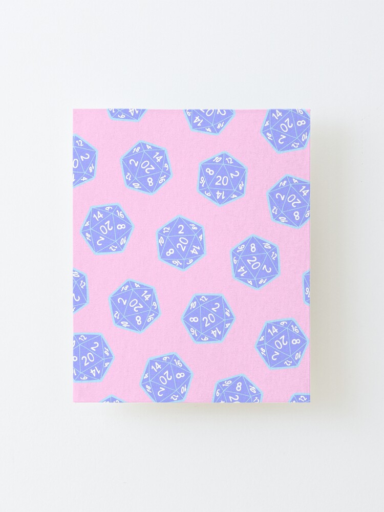 Alternate view of Twenty Sided Dice Pattern in Pastels Mounted Print
