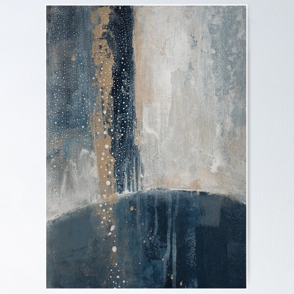 Item preview, Blue beige abstract designed and sold by ElaSzczepaniak.