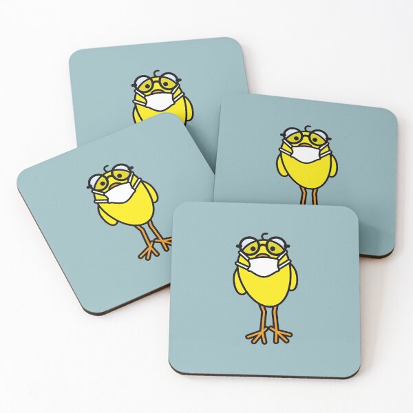 Item preview, Yellow Chick wearing Spectacles and Medical Mask designed and sold by CleverPencil.