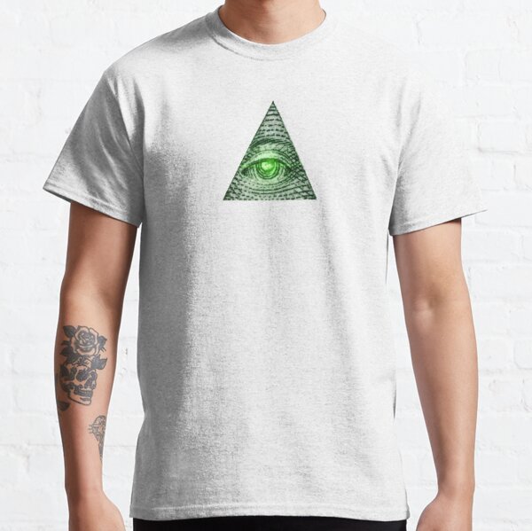 Vista previa del artículo con la obra «Illuminati ojo con láser verde», diseñado y vendido por breaker160.