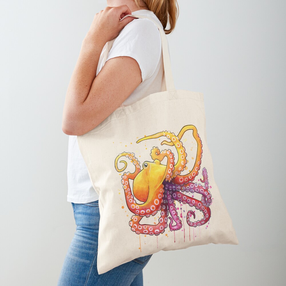 Octopus Sunrise Tote Bag