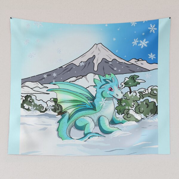 Aperçu de l'œuvre baby dragon at Mount Fuji créée et vendue par CuisineCat.