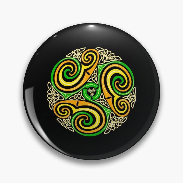 Item preview, Celtic Swirl Round Sticker or Pin designed and sold by regardingstuff.