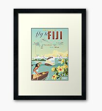 Coral Route - Fiji and Solent flying boat Framed Print