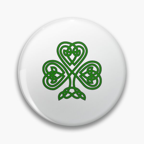 Item preview, Celtic Knot Shamrock Round Sticker designed and sold by regardingstuff.