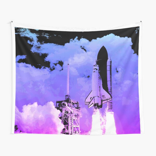 Item preview, Rocket Ship Launch, Colorful Blue, Purple, & Pink Gradient designed and sold by RamenPoodle.