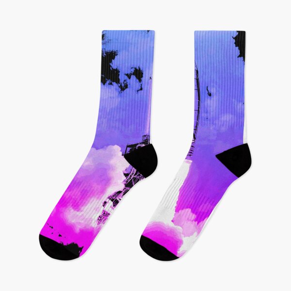 Item preview, Rocket Ship Launch, Colorful Blue, Purple, & Pink Gradient designed and sold by RamenPoodle.