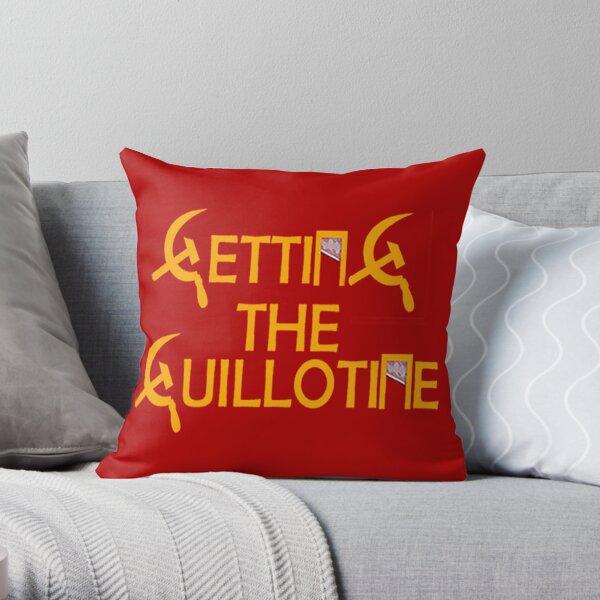 Getting the Guillotine Throw Pillow