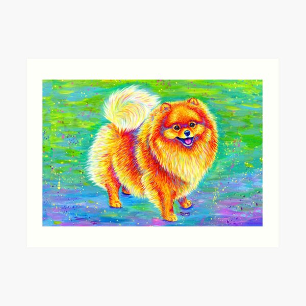 Rainbow Pomeranian Art Print