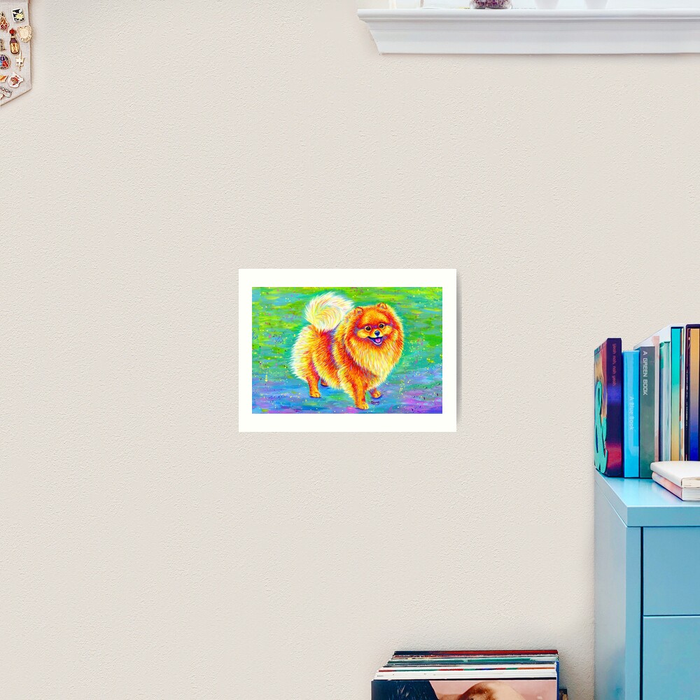 Rainbow Pomeranian Art Print