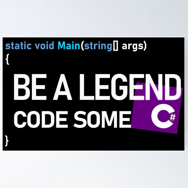 Artikel-Vorschau von C # Programmer ist eine Legende Design Dark, designt und verkauft von DigitalPulsion.