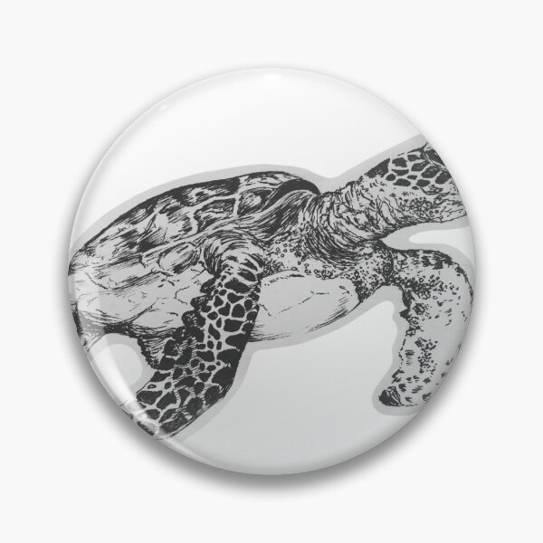 Item preview, Black and White Sea Turtle designed and sold by Stickersbysabs.